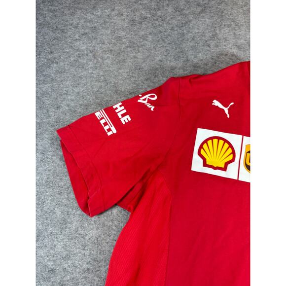 Puma Official Scuderia Ferrari F1 Team T Shirt Mens XL Red Ups Shell Rayban - Picture 4 of 11